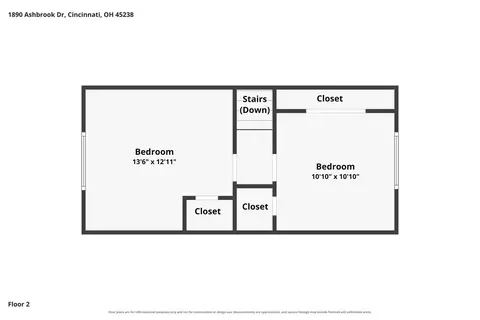 Floorplan - 1890 Ashbrook Dr, Cincinnati, OH 45238 photo 2 of 3