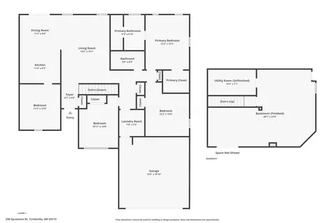 Floorplan - 230 Sycamore Dr, Circleville, OH 43113 photo 1 of 1