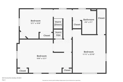 Floorplan - 533 E Torrence Rd, Columbus, OH 43214 photo 2 of 2