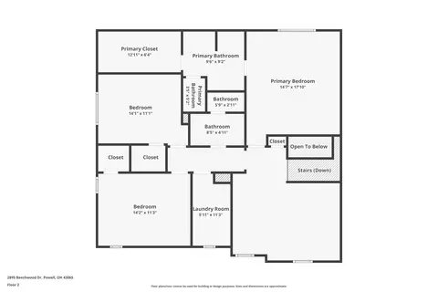 Floorplan - 2895 Beechwood Dr, Powell, OH 43065 photo 1 of 1