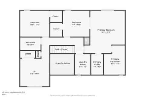 Floorplan - 237 Harvard Loop, Delaware, OH 43015 photo 1 of 2
