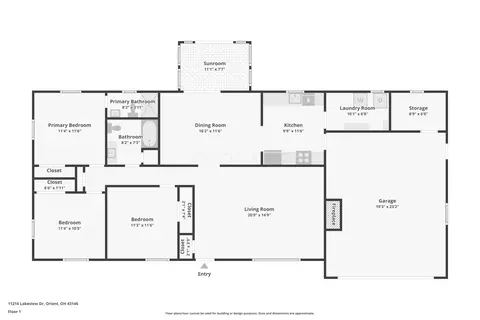Floorplan - 11216 Lakeview Dr, Orient, OH 43146 photo 1 of 1