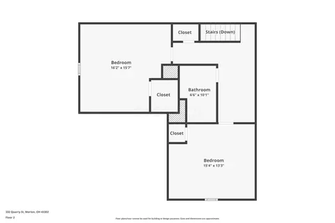 Floorplan - 332 Quarry St, Marion, OH 43302 photo 2 of 3