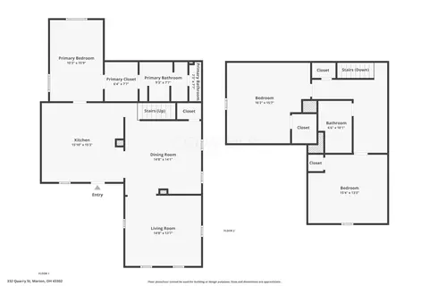Floorplan - 332 Quarry St, Marion, OH 43302 photo 1 of 3