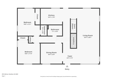 Floorplan - 879 E 4th Ave, Columbus, OH 43201 photo 1 of 2