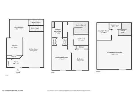Floorplan - 343 Pristine Path, Blacklick, OH 43004 photo 1 of 3