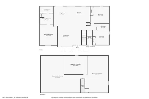 Floorplan - 2961 Warrensburg Rd, Delaware, OH 43015 photo 2 of 3