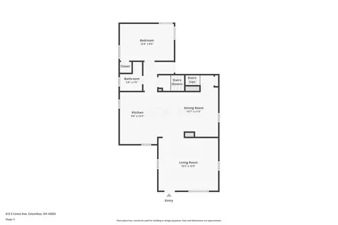 Floorplan - 612 E Como Ave, Columbus, OH 43202 photo 2 of 4