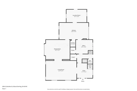 Floorplan - 230 W Columbus St, Mount Sterling, OH 43143 photo 1 of 6