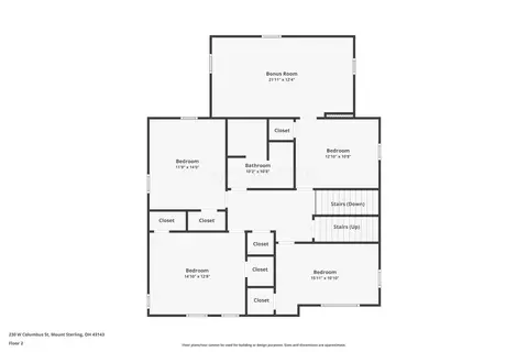 Floorplan - 230 W Columbus St, Mount Sterling, OH 43143 photo 6 of 6