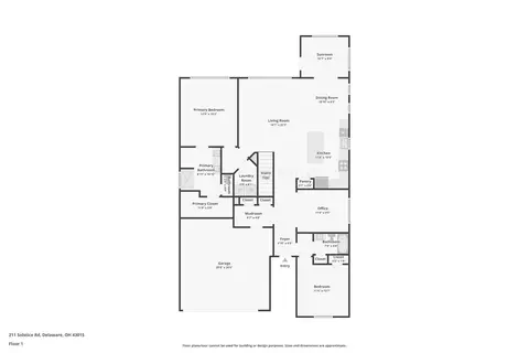 Floorplan - 211 Solstice Rd, Delaware, OH 43015 photo 1 of 4