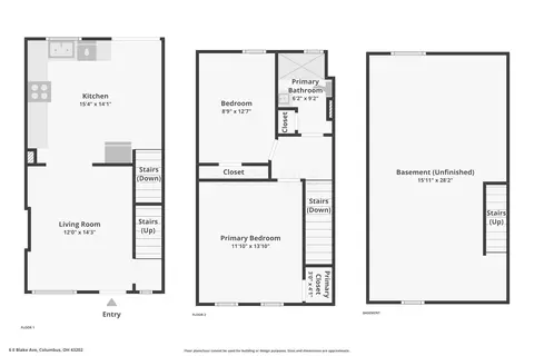 Floorplan - 6 E Blake Ave, Columbus, OH 43202 photo 3 of 3