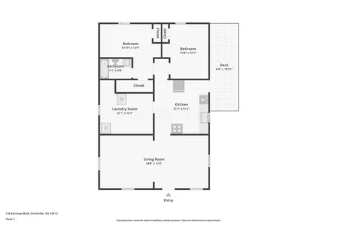Floorplan - 134 Fairview Blvd, Circleville, OH 43113 photo 1 of 1