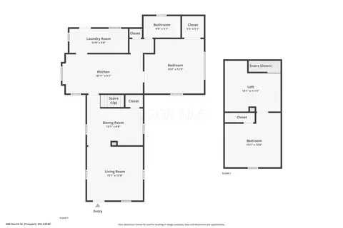 Floorplan - 406 North St, Prospect, OH 43342 photo 2 of 5
