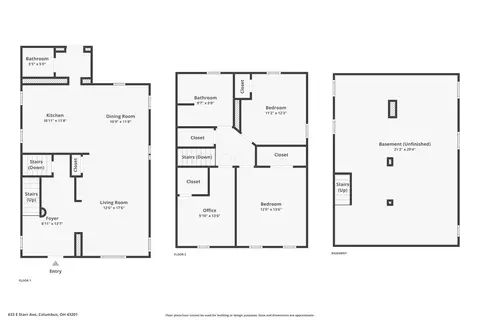 Floorplan - 633 E Starr Ave, Columbus, OH 43201 photo 5 of 5