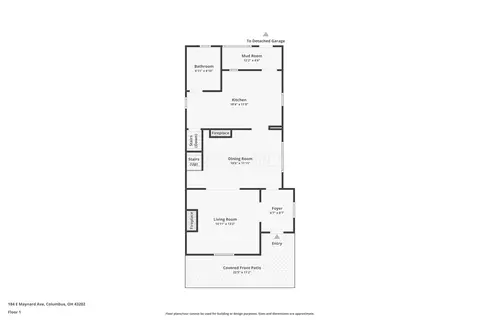 Floorplan - 184 E Maynard Ave, Columbus, OH 43202 photo 1 of 6