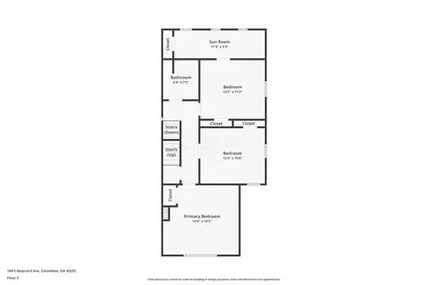 Floorplan - 184 E Maynard Ave, Columbus, OH 43202 photo 2 of 6
