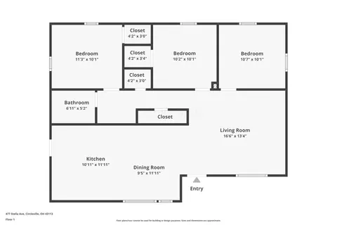 Floorplan - 477 Stella Ave, Circleville, OH 43113 photo 1 of 1