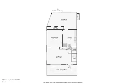 Floorplan - 651 Haven Ave, Hamilton, OH 45013 photo 1 of 4