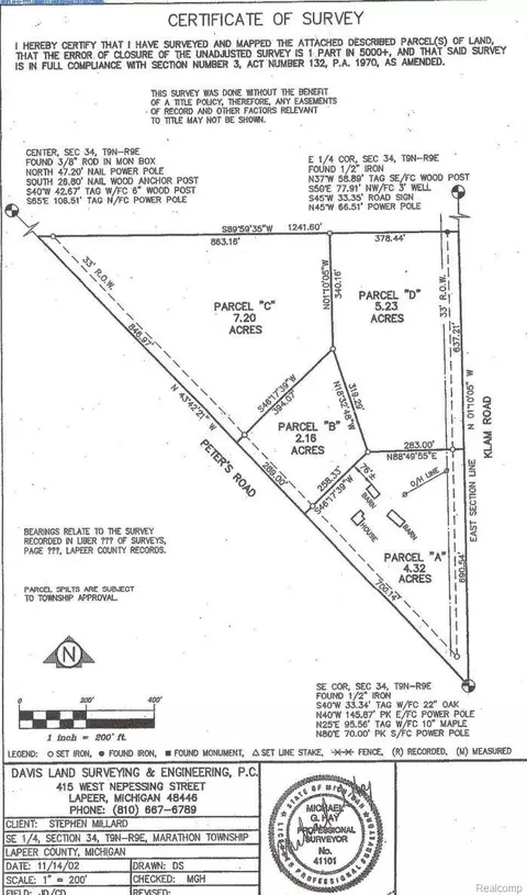 Parcel B Peters Rd, Marathon, MI 48421