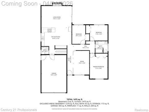 Floorplan - 16129 Cambell Dr, Macomb, MI 48044 photo 5 of 6