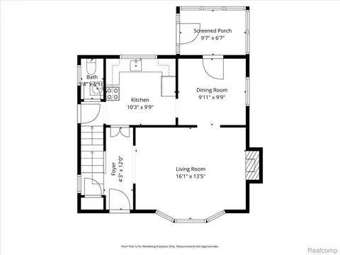 Floorplan - 4995 Hillcrest St, Grosse Pointe, MI 48236 photo 1 of 3