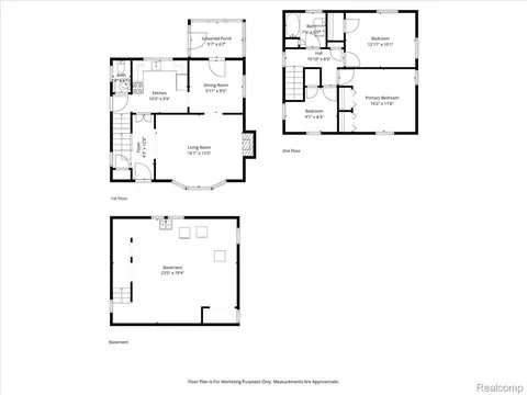 Floorplan - 4995 Hillcrest St, Grosse Pointe, MI 48236 photo 3 of 3