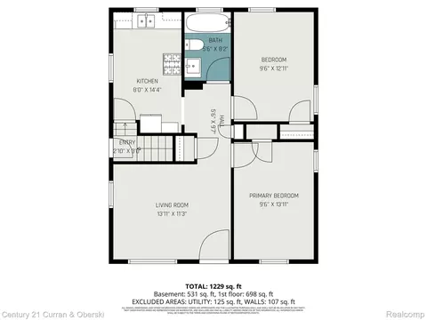 Floorplan - 7921 Jackson St, Taylor, MI 48180 photo 1 of 2