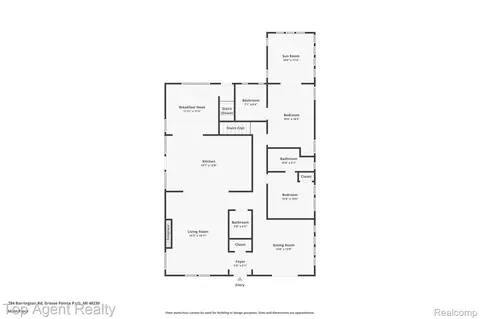 Floorplan - 784 Barrington Rd, Grosse Pointe, MI 48230 photo 1 of 1