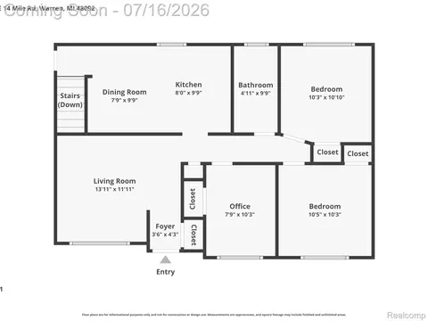 Floorplan - 3218 E 14 Mile Rd, Warren, MI 48092 photo 1 of 2
