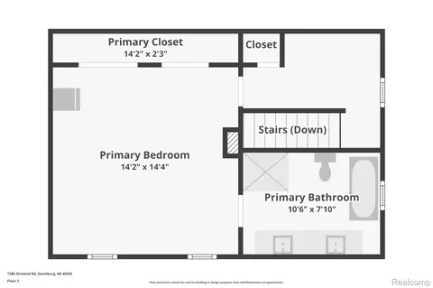 Floorplan - 7286 Ormond Rd, Springfield, MI 48350 photo 2 of 3