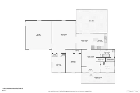 Floorplan - 7286 Ormond Rd, Springfield, MI 48350 photo 1 of 3
