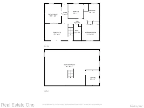 Floorplan - 15404 Colbert St, Romulus, MI 48174 photo 1 of 1