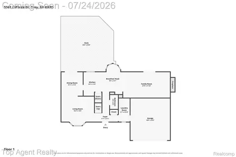 Floorplan - 5963 Cliffside Dr, Troy, MI 48085 photo 1 of 1