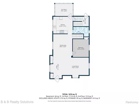 Floorplan - 307 N Cherry St, Flushing, MI 48433 photo 2 of 4