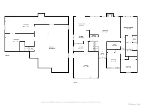 Floorplan - 19108 Red Oak Ln, Brownstown, MI 48193 photo 2 of 2