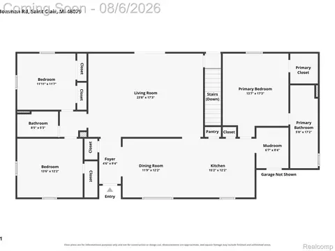 Floorplan - 5252 Bowman Rd, St. Clair, MI 48079 photo 1 of 3