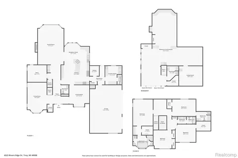 Floorplan - 4523 Rivers Edge Dr, Troy, MI 48098 photo 1 of 4