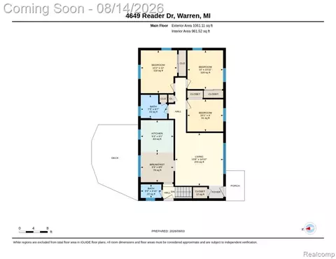 Floorplan - 4649 Reader Dr, Warren, MI 48092 photo 1 of 2