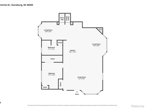 Floorplan - 8954 Patrick Dr, Springfield, MI 48350 photo 1 of 5