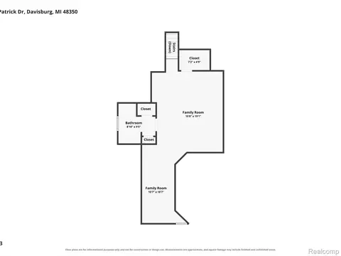 Floorplan - 8954 Patrick Dr, Springfield, MI 48350 photo 3 of 5