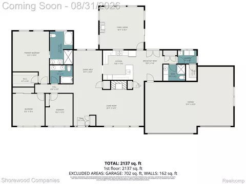 Floorplan - 3144 Upton Dr, Troy, MI 48084 photo 1 of 1