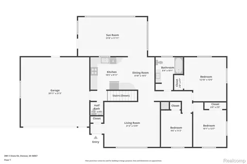 Floorplan - 3981 S State Rd, Shiawassee, MI 48867 photo 2 of 3