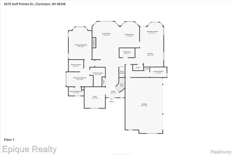 Floorplan - 5675 Golf Pointe Dr, Village Of Clarkston, MI 48348 photo 1 of 1