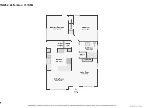 Floorplan - 475 E Marshall St, Ferndale, MI 48220 photo 1 of 2