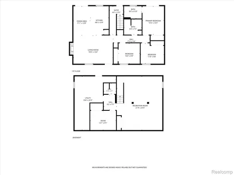 Floorplan - 734 Kent St, Carleton, MI 48117 photo 1 of 1