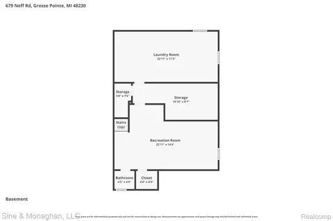 Floorplan - 679 Neff Rd, Grosse Pointe, MI 48230 photo 4 of 4