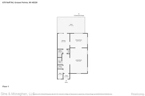 Floorplan - 679 Neff Rd, Grosse Pointe, MI 48230 photo 2 of 4
