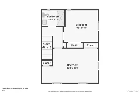 Floorplan - 1684 Graefield Rd #60, Birmingham, MI 48009 photo 2 of 4