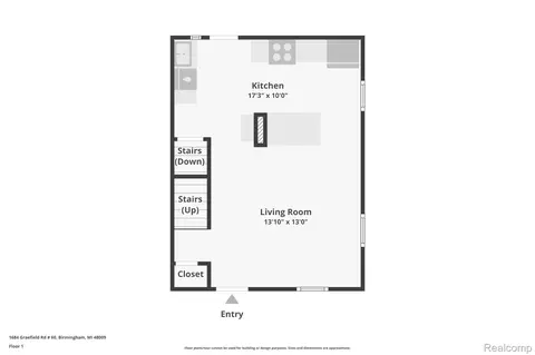 Floorplan - 1684 Graefield Rd #60, Birmingham, MI 48009 photo 1 of 4